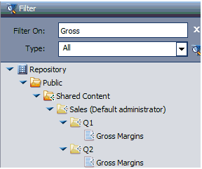 Tree After Apply Filtering is Selected