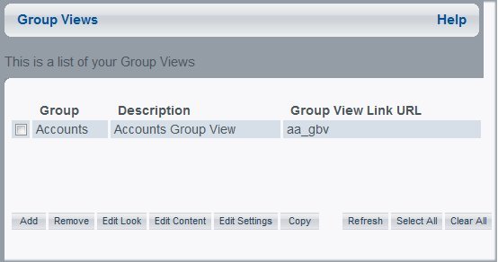 Group Views Window