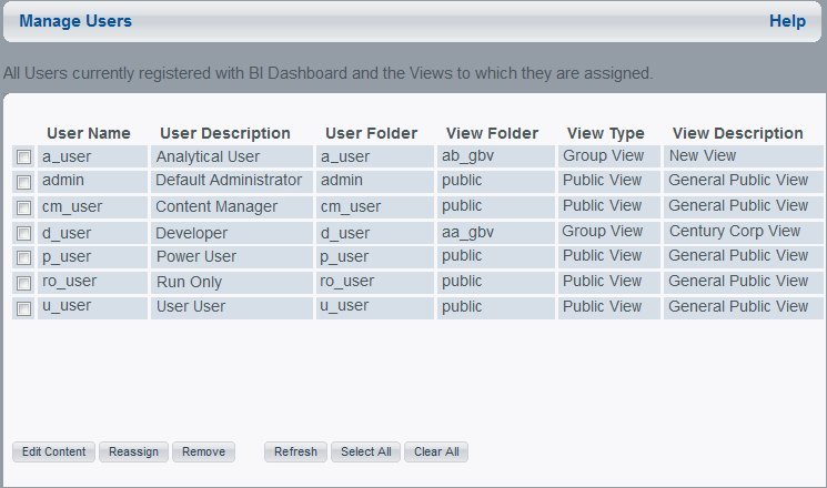 Manage Users Window