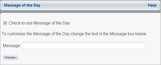 Message of the Day Window