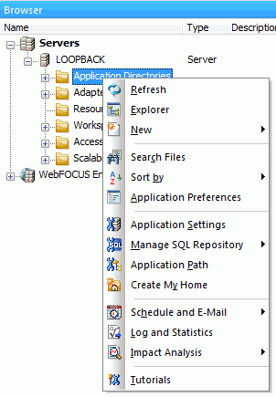 Application Directories Options