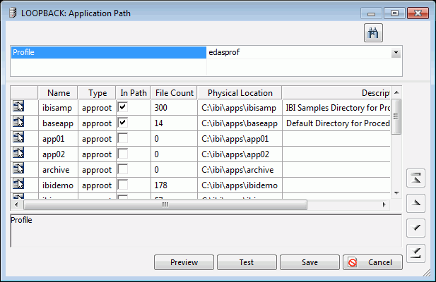 Application Path dialog box