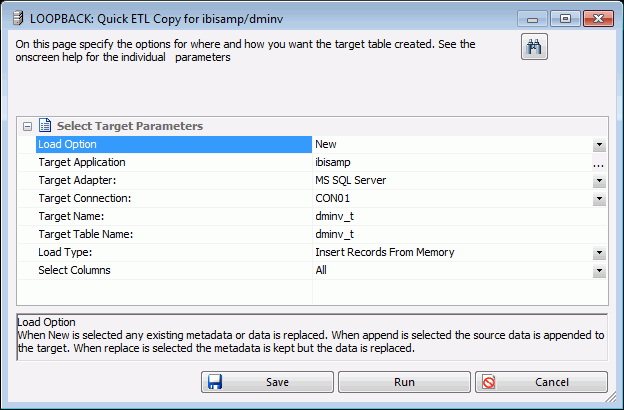 Quick ETL Copy