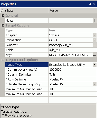 Sybase properties