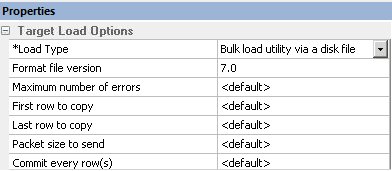 Load Options window 