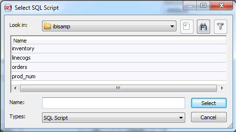 Select Synonym window 