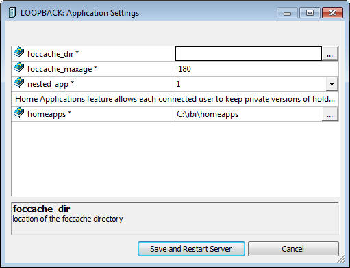Application Settings Window