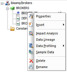 Column context menu