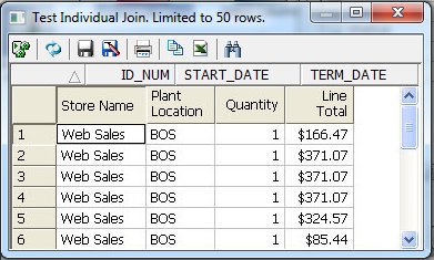 Test Individual Join Window 