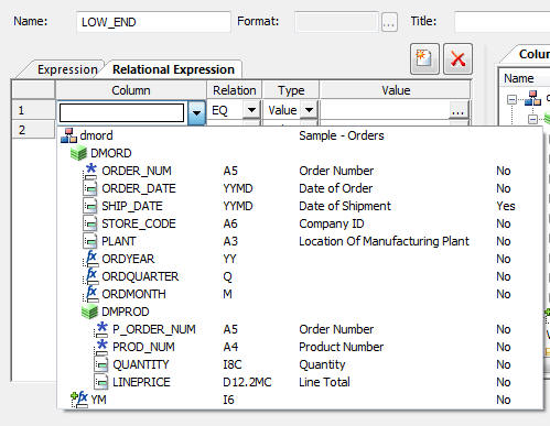 Column selection