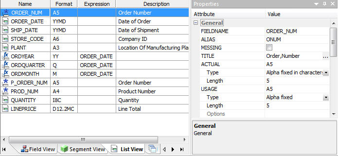 List View Tab
