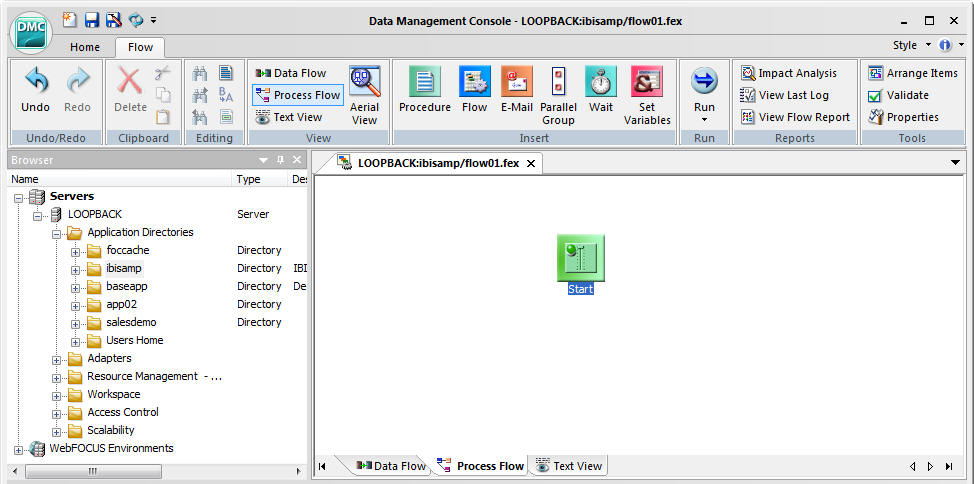 Process Flow interface