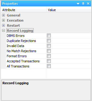 Record logging properties
