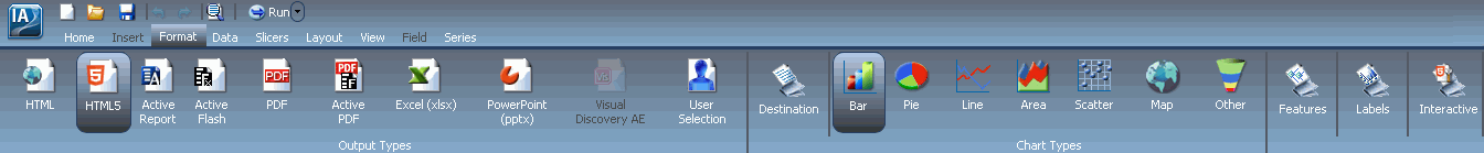Format Tab for Charts