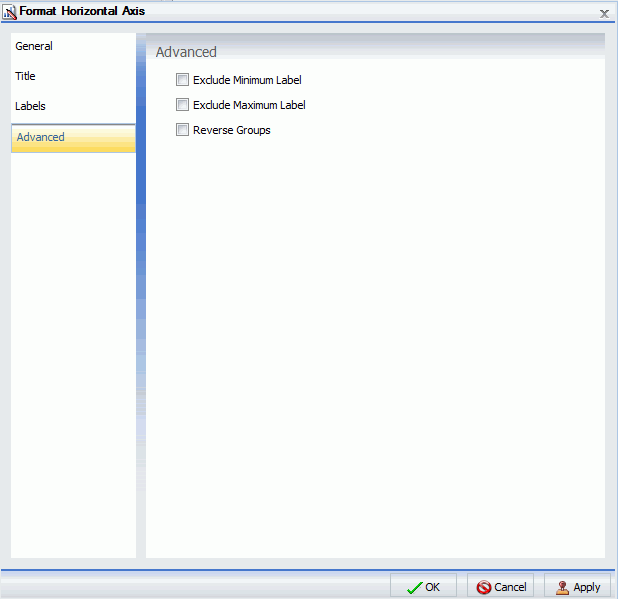 Format Axis Dialog Box Advanced Tab