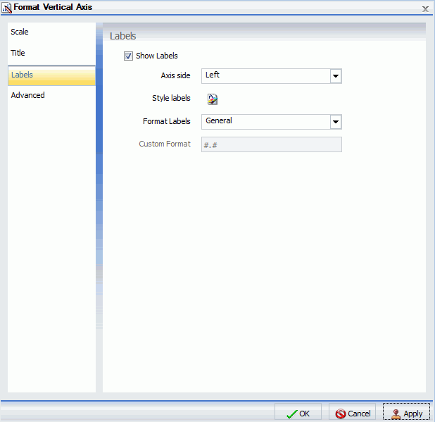 Format Axis Dialog Box Labels Tab