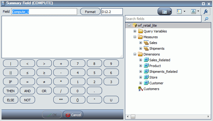 Summary Compute Dialog Box