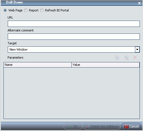 Drill Down Dialog Box