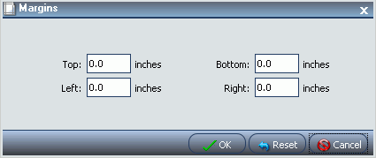 Margins Dialog Box