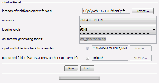 WF Repository Management dialog