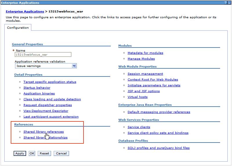 Enterprise Applications - References area