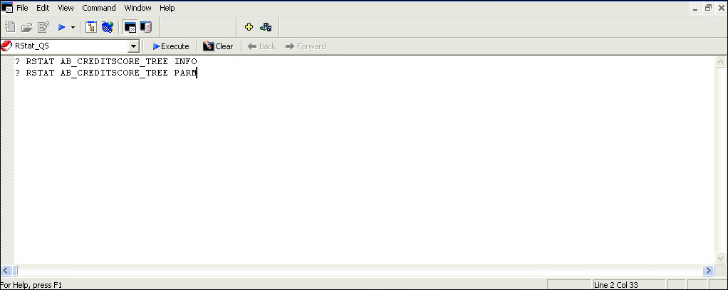 Command Console window
