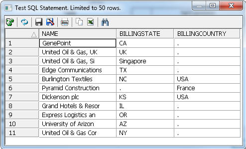 Test SQL Statement