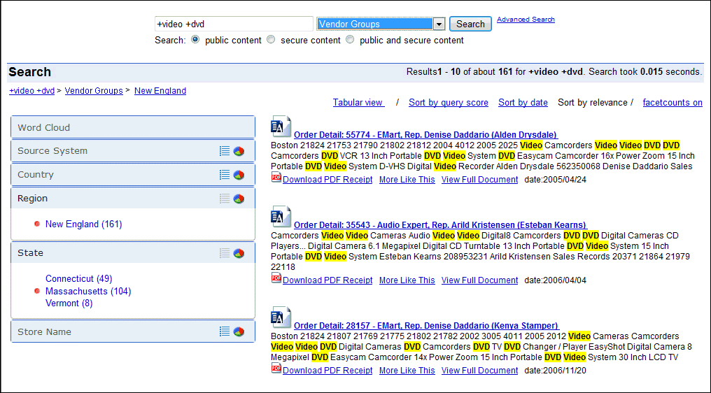 Magnify Search engine example diagram tree