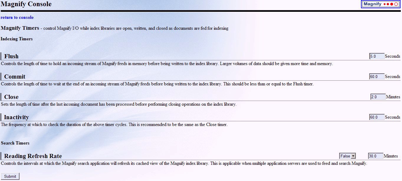Magnify Timer Settings