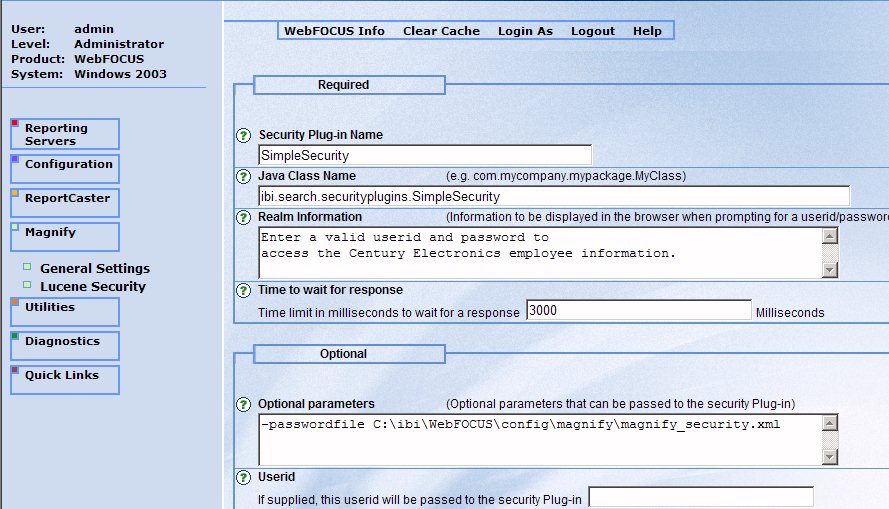 Magnify SimpleSecurity Plug-in Configuration