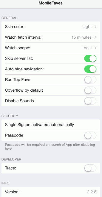 Settings Screen