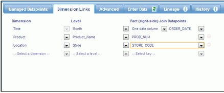 Dimension Links tab