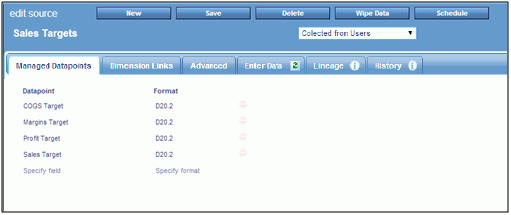 Edit Source panel