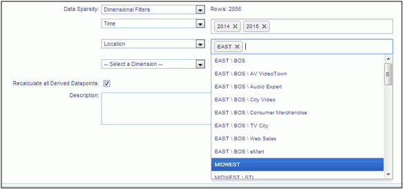 Filter options