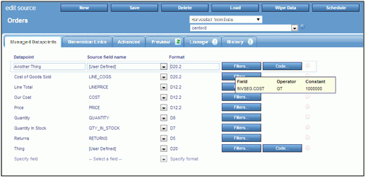 Edit Source Panel