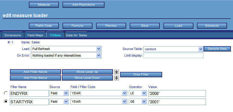 Edit Measure Loader