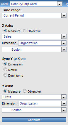 Correlating values