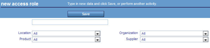 New access role panel