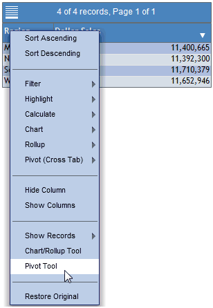 Selecting the Pivot Tool