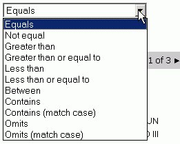 active form control drop-down menu
