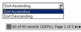 active form control drop-down menu