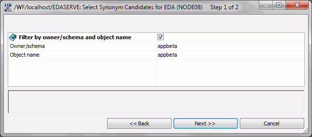 Select Synonym Candidates for EDA Step 1 of 2