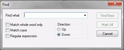 Find dialog box