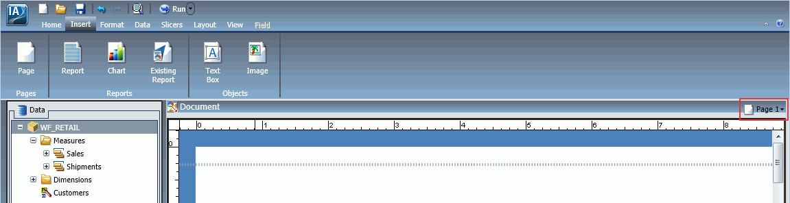 Page 1 on canvas title bar
