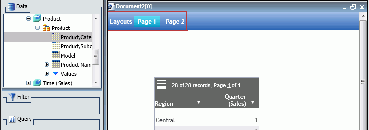 active dashboard tabs