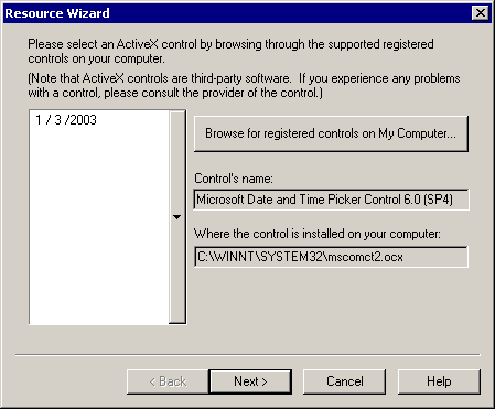 Resource Wizard dialog box