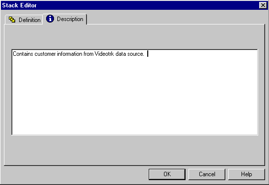 Stack Editor dialog box 