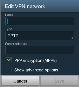 Edit VPN network