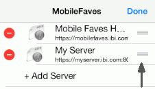 Server list reorder