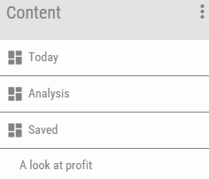 Saved reports